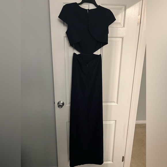 Navy Open Back Dress - Picture 4 of 6
